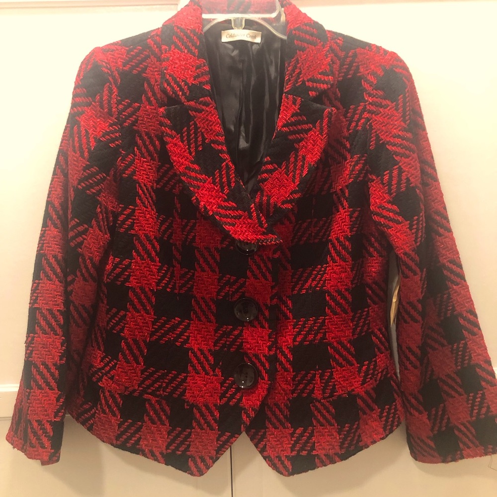 NWT Coldwater Creek ladies dress blazers, size P14;  NWOT black and white, 16